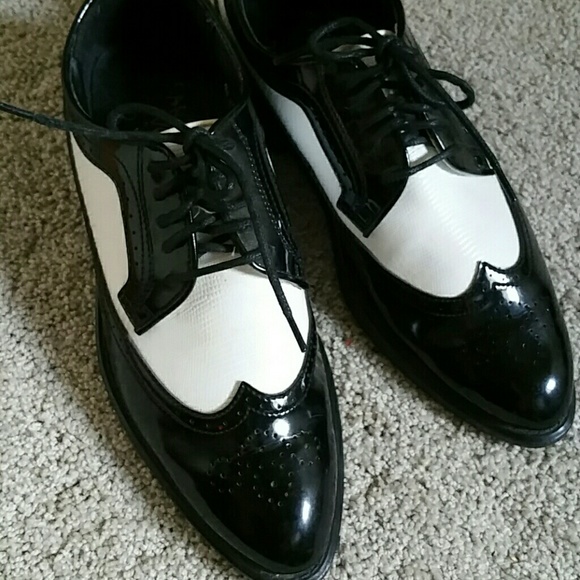 Seven Other - Black & white winged tip formal shoes. Mens 8